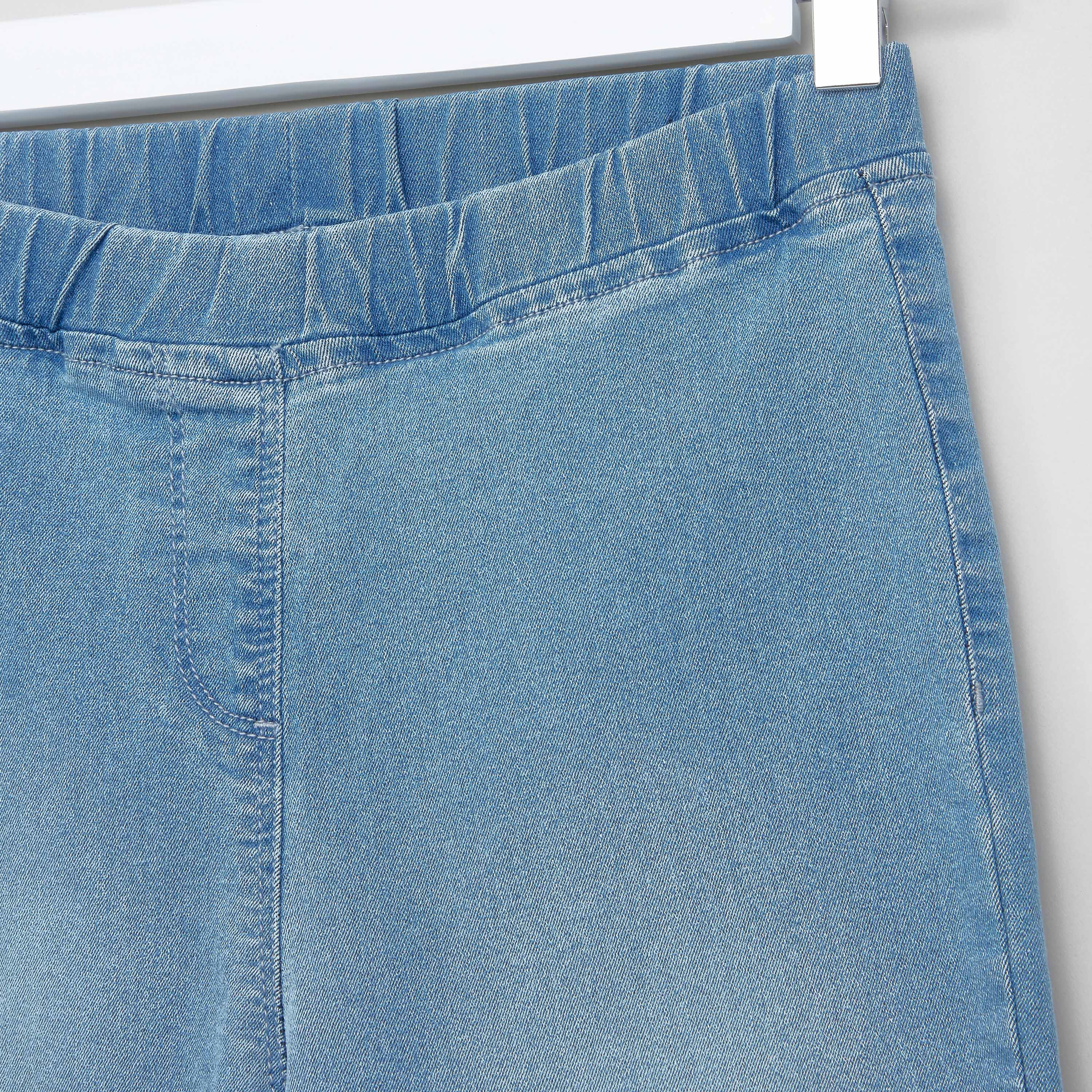 Posh Denim Pants with Pocket Detail and Elasticised Wiastband-girls-clothing-bottoms-jeansandjeggings-image-2