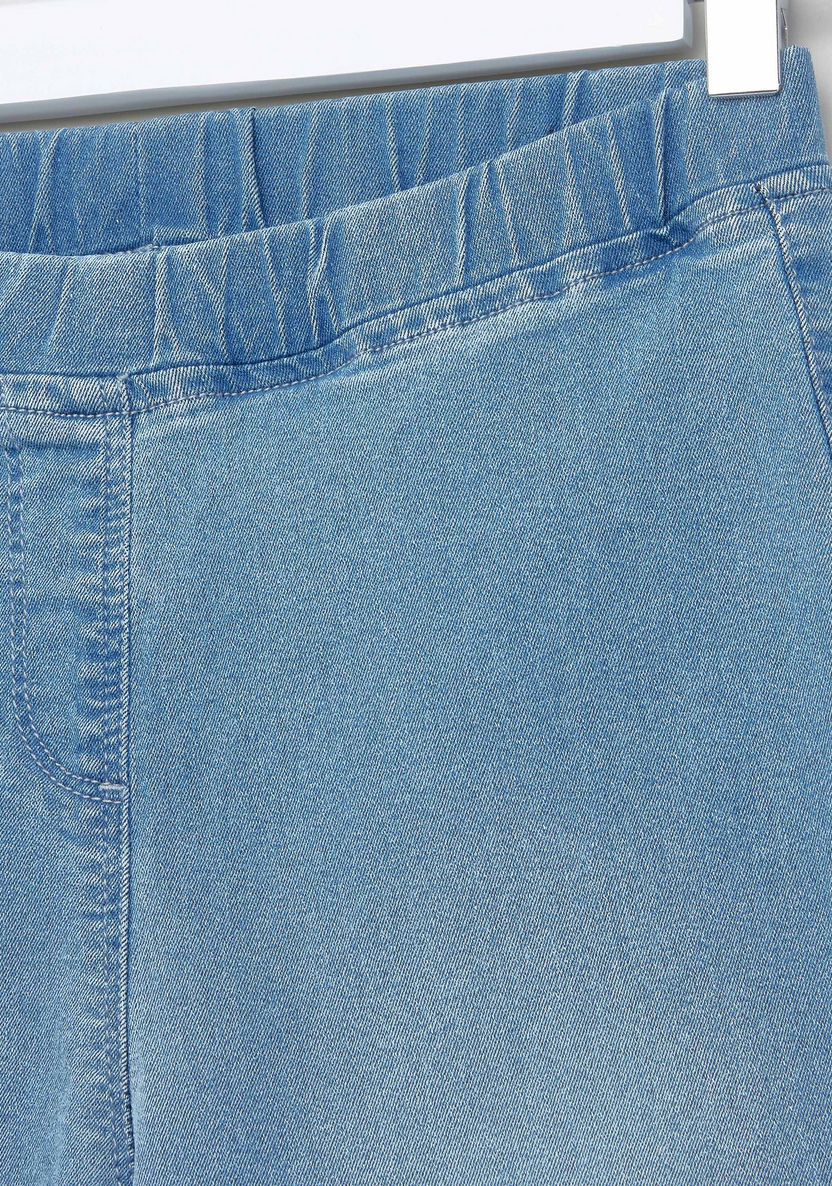 Posh Denim Pants with Pocket Detail and Elasticised Waistband-Jeans and Jeggings-image-1