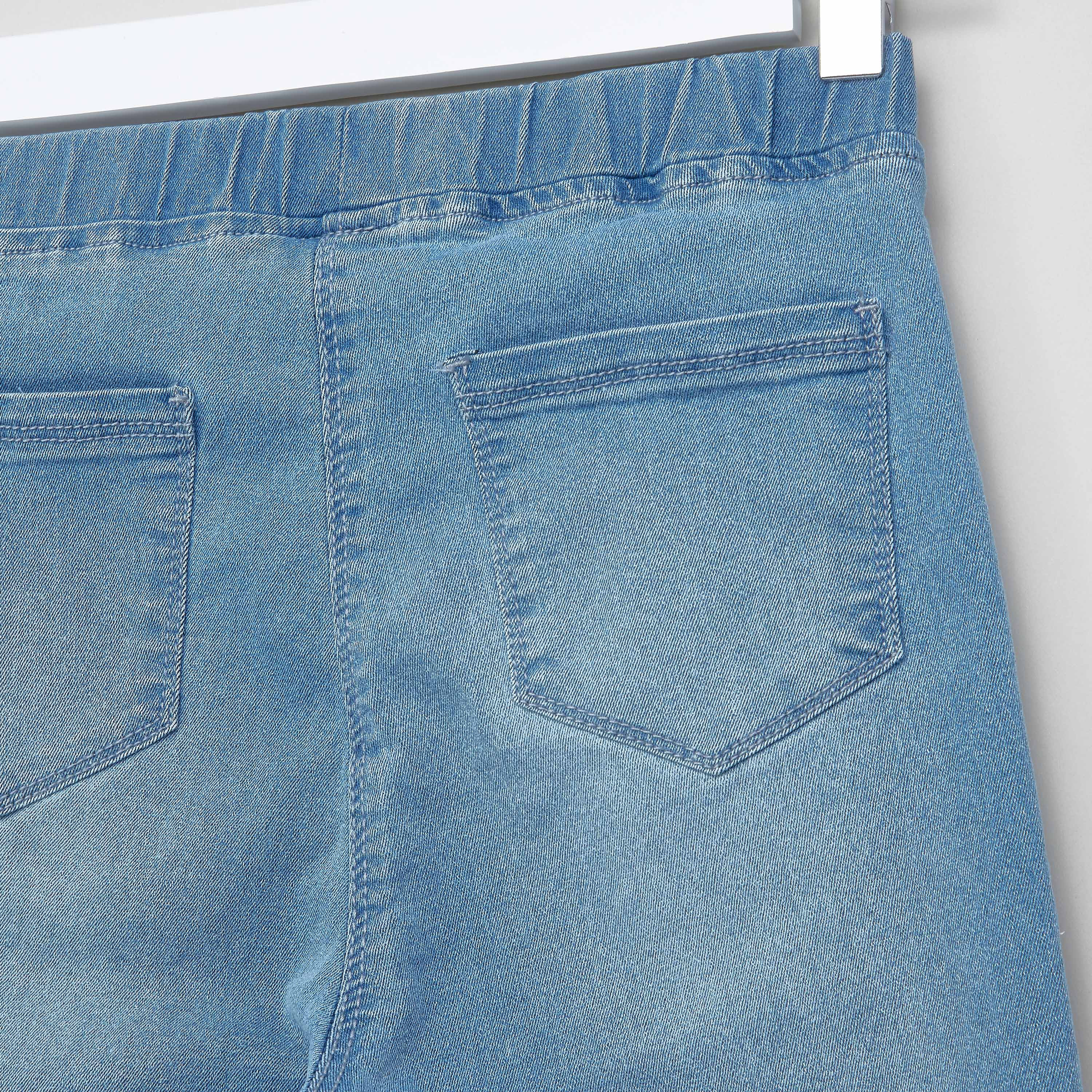 Posh Denim Pants with Pocket Detail and Elasticised Wiastband-girls-clothing-bottoms-jeansandjeggings-image-4