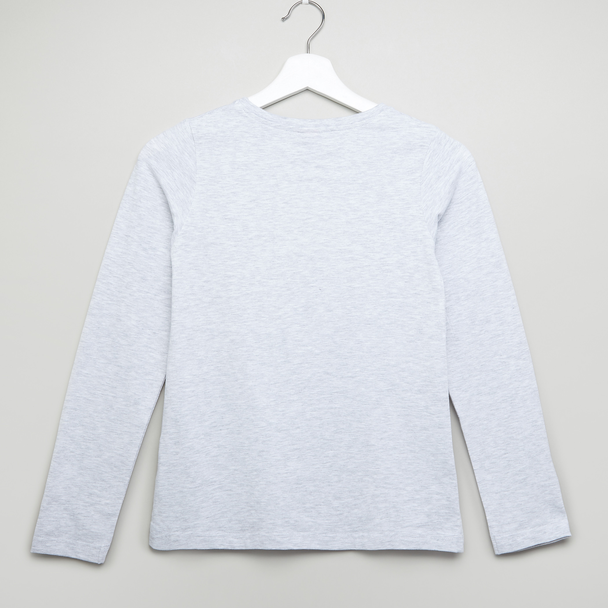 Posh Sequin Detail Round Neck T-Shirt-girls-clothing-schoolwear-tshirts-image-3