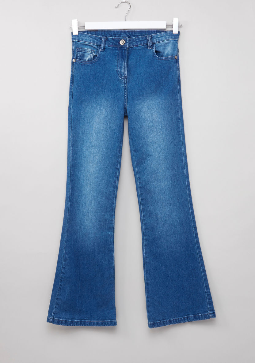 Posh Flared Jeans with Pocket Detail-Jeans and Jeggings-image-0