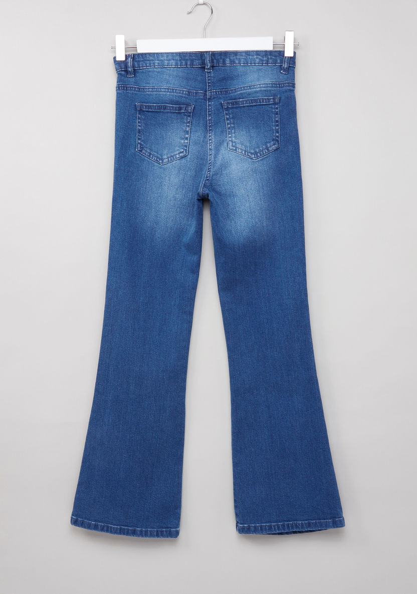 Posh Flared Jeans with Pocket Detail-Jeans and Jeggings-image-2