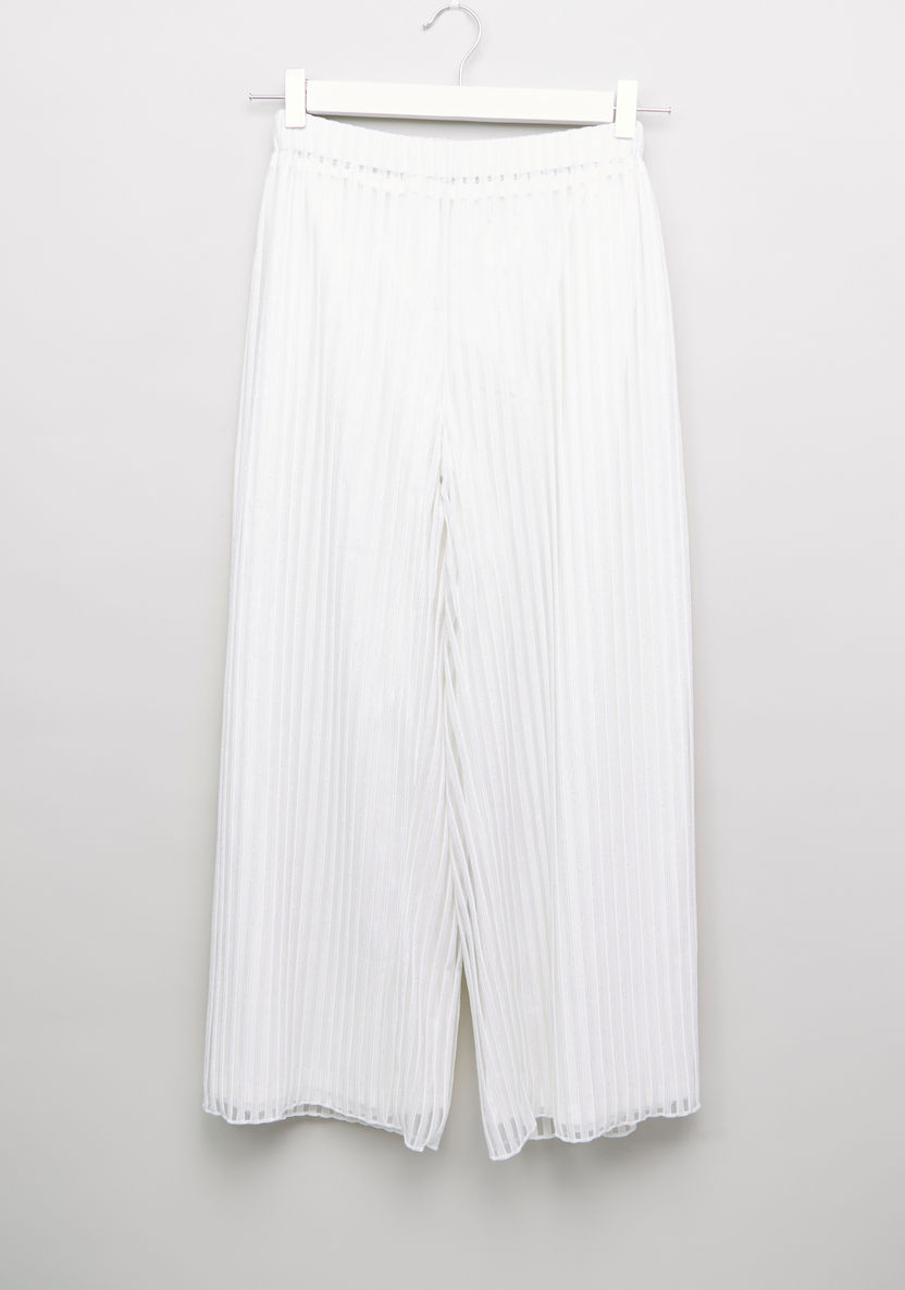 Posh Striped Pants with Elasticised Waistband-Pants-image-0