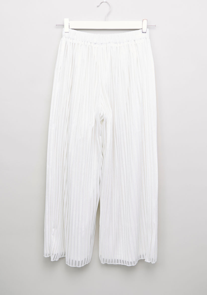 Posh Striped Pants with Elasticised Waistband-Pants-image-2