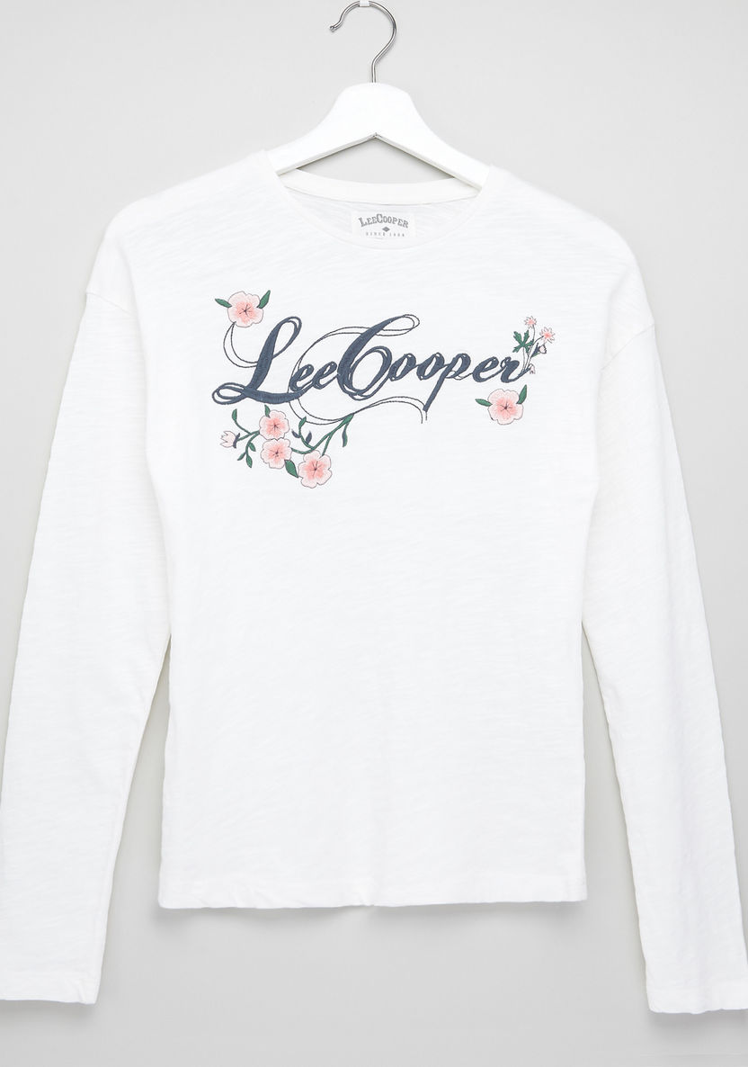 Lee Cooper Embroidered Long Sleeves T-shirt-T Shirts-image-0