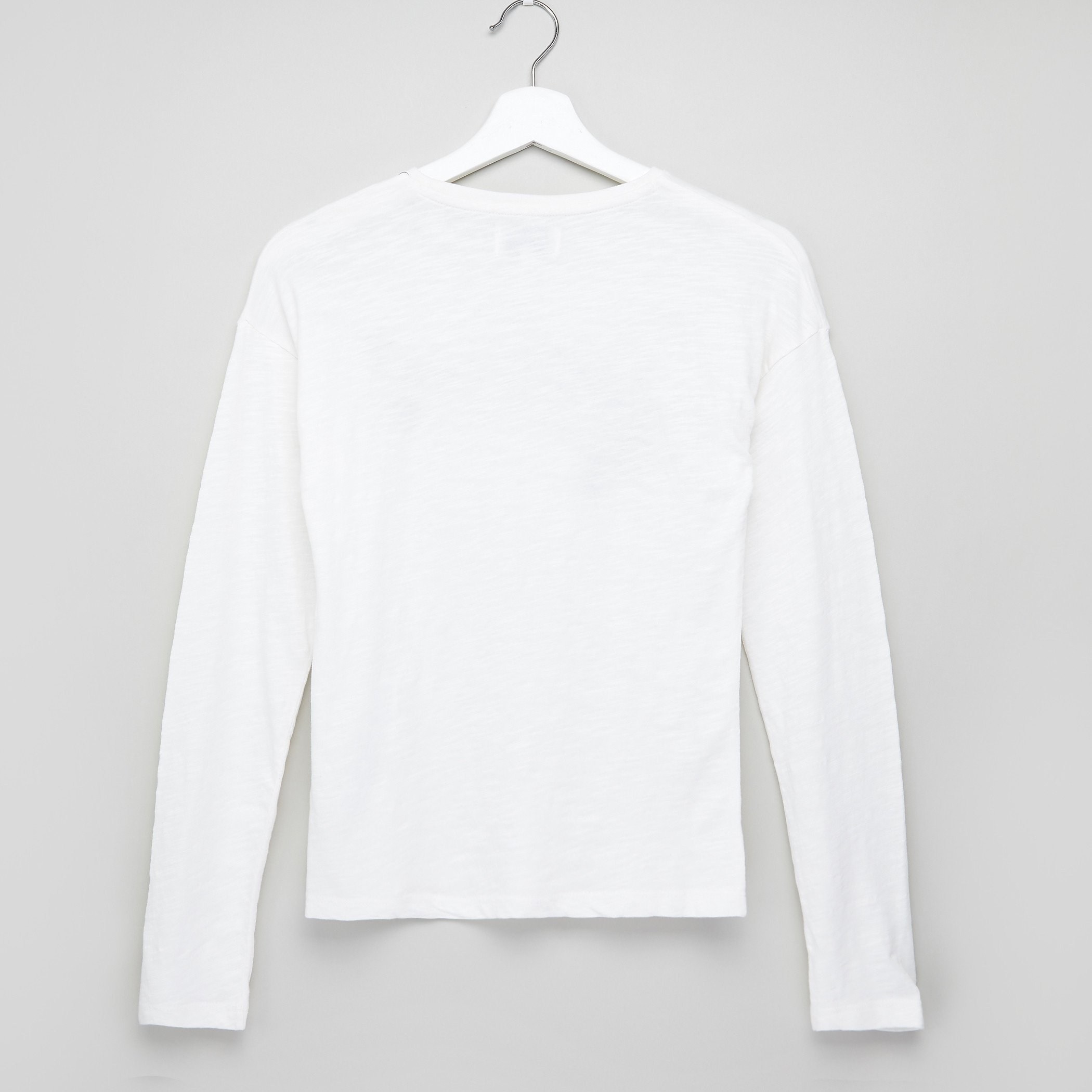 Lee Cooper Embroidered Long Sleeves T-Shirt-girls-clothing-schoolwear-tshirts-image-3