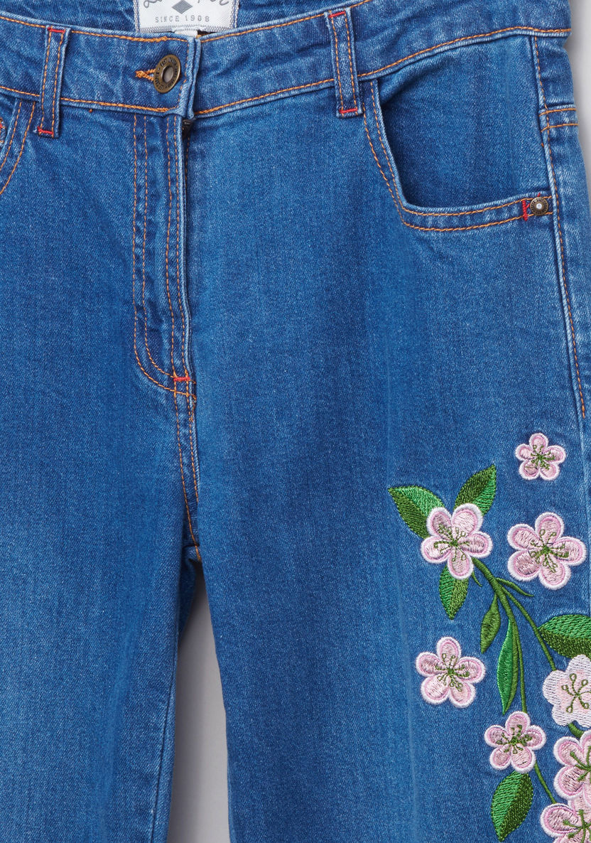 Lee Cooper Floral Embroidered Denim Pants-Jeans and Jeggings-image-1