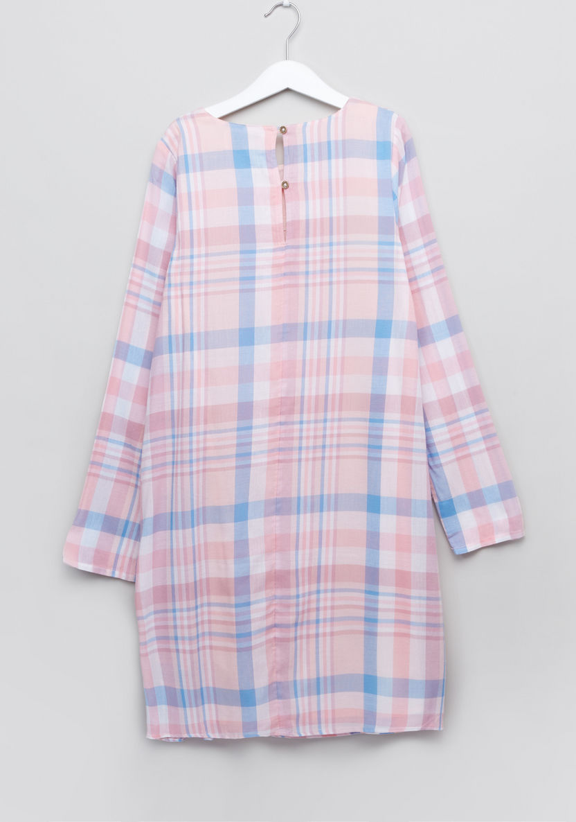 Lee Cooper Chequered Long Sleeves Dress-Dresses%2C Gowns and Frocks-image-2