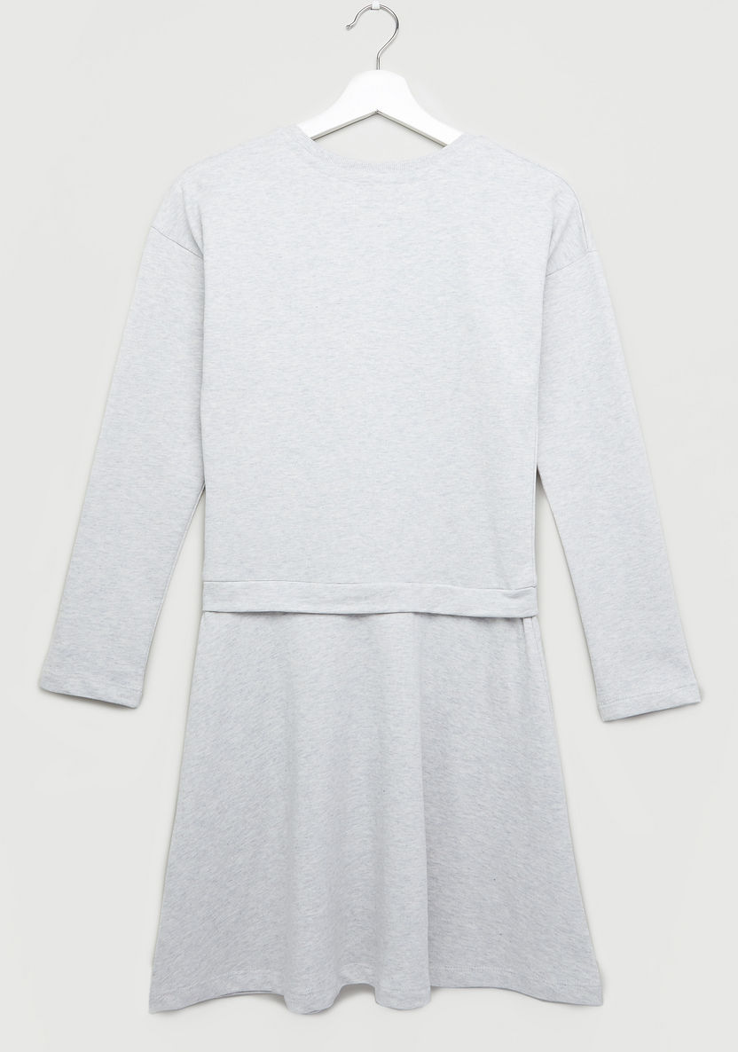 Lee Cooper Embroidered Sweat Dress-Dresses%2C Gowns and Frocks-image-2