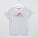 Hello Kitty Striped Short Sleeves T-shirt-T Shirts-thumbnail-0