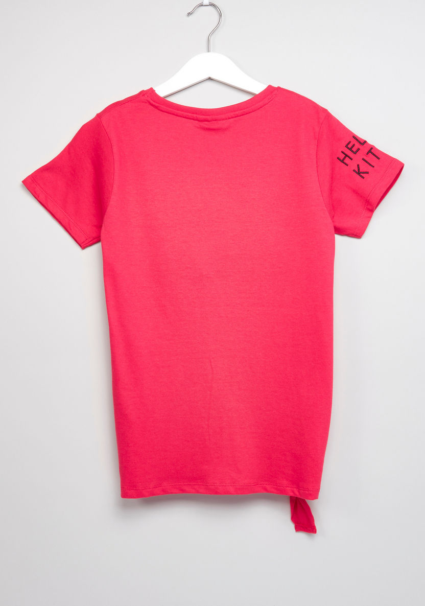 Hello Kitty Graphic Printed T-shirt-T Shirts-image-3
