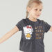 Sanrio Panel Sequinned Hello Kitty T-shirt with Short Sleeves-T Shirts-thumbnail-3
