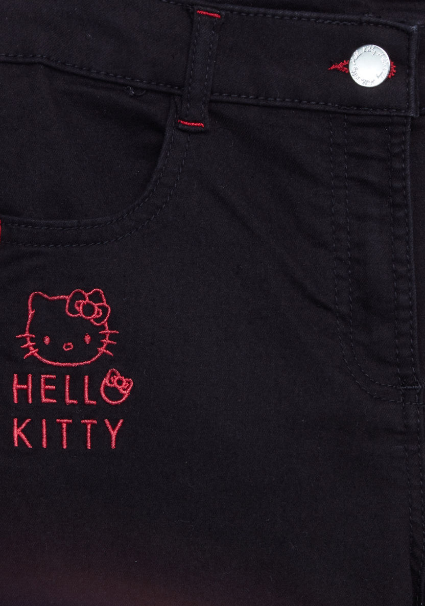 Hello Kitty Printed Denim Pants-Jeans and Jeggings-image-1