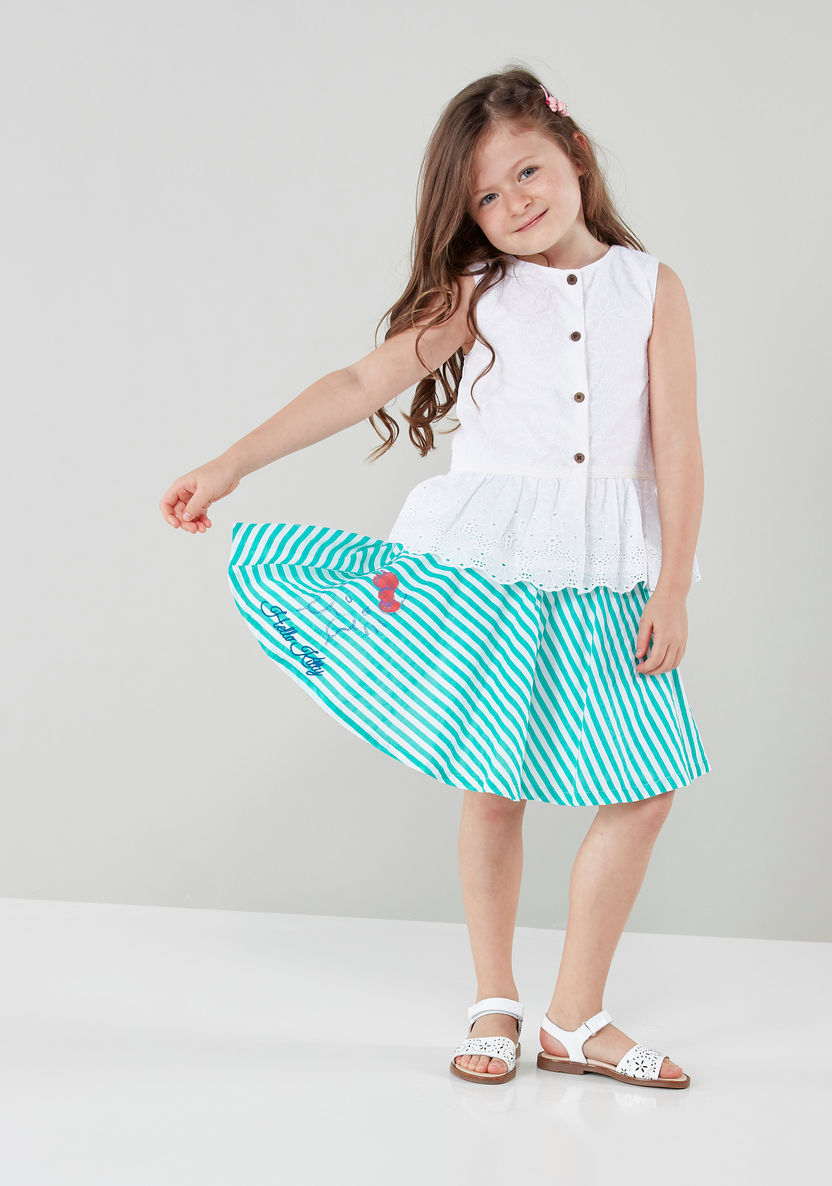 Hello Kitty Striped Skirt-Skirts-image-1