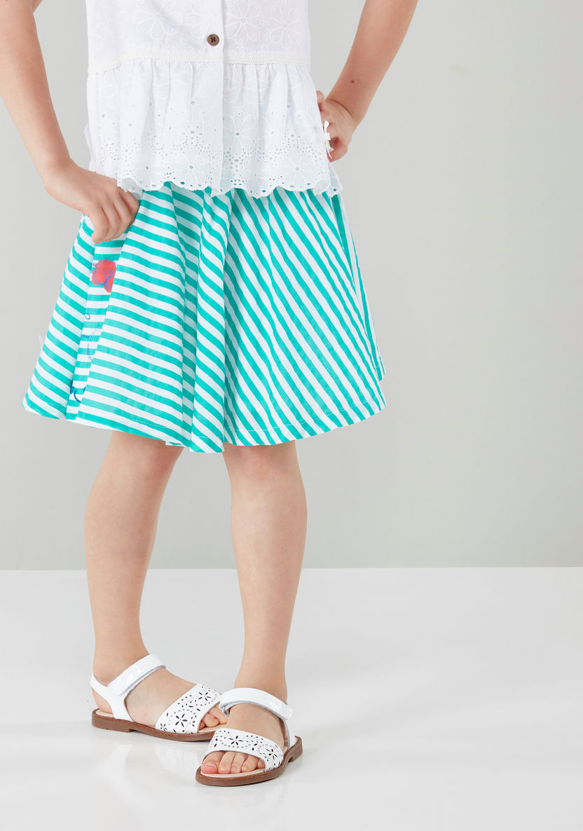 Hello Kitty Striped Skirt-Skirts-image-2