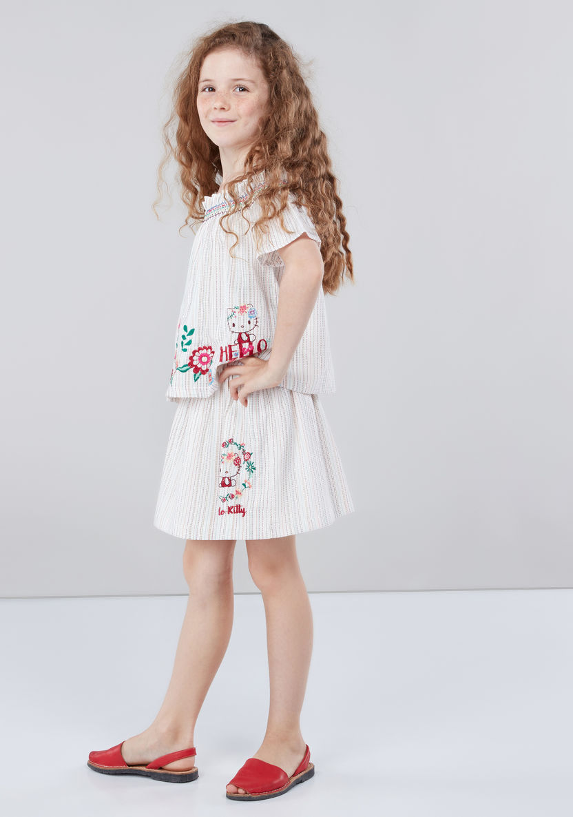 Hello Kitty Embroidered Skirt-Skirts-image-0