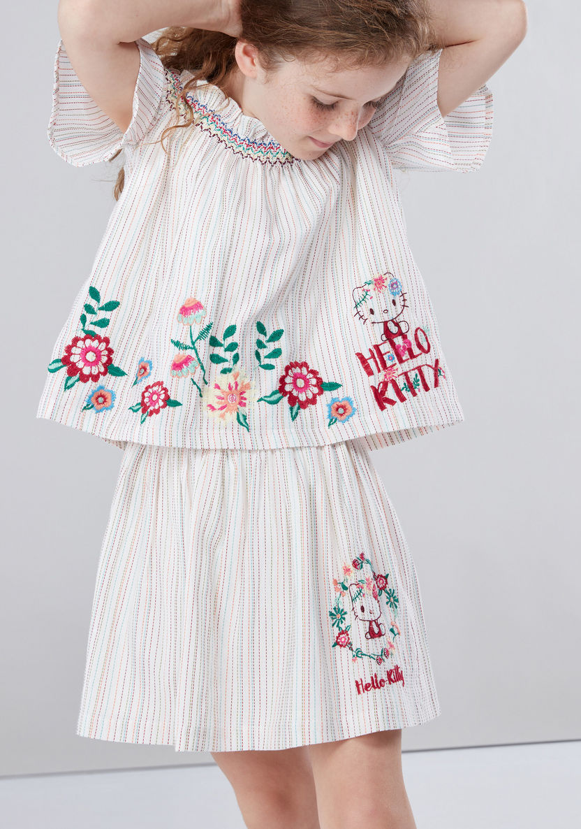 Hello Kitty Embroidered Skirt-Skirts-image-1