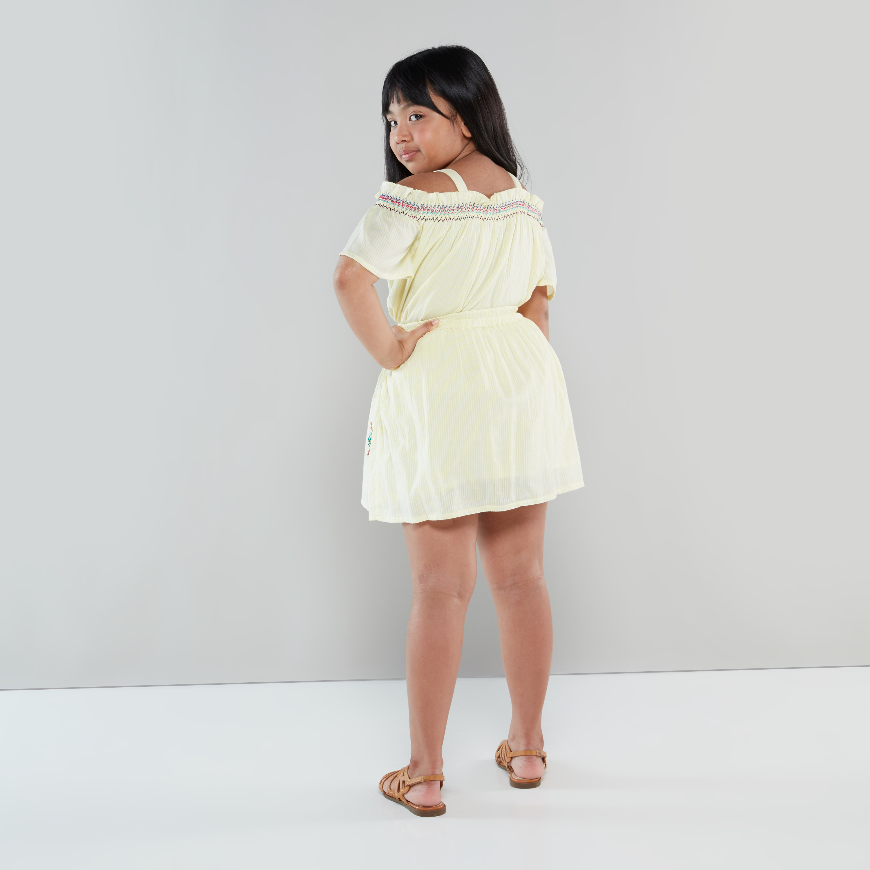Sanrio Hello Kitty Embroidered Cotton Skirt-girls-clothing-bottoms-skirts-image-3