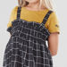 Sanrio Hello Kitty T-shirt and Checked Strappy Dress Set-Dresses%2C Gowns and Frocks-thumbnail-1