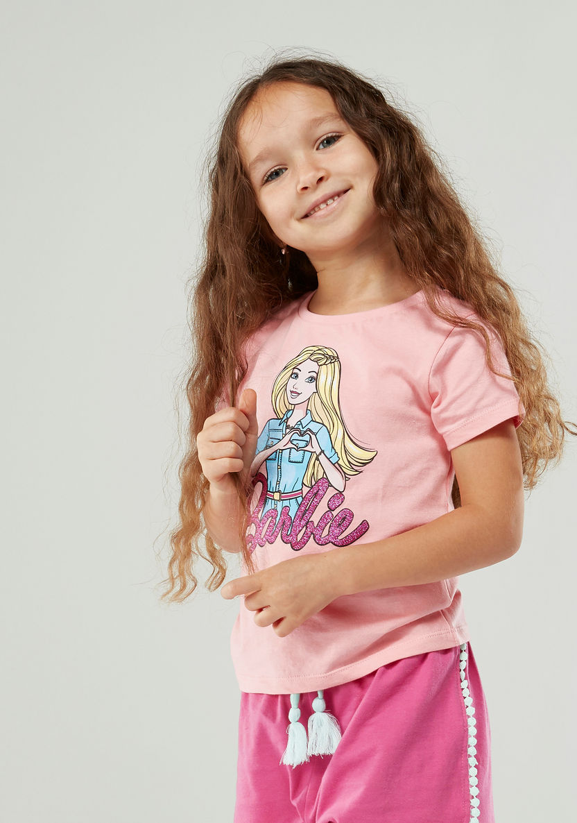 Barbie Graphic Printed Short Sleeves T-shirt-T Shirts-image-0