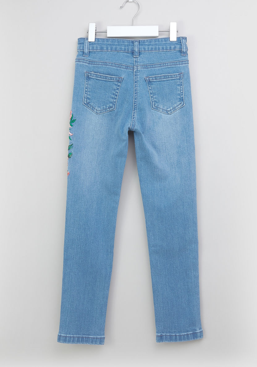Barbie Embroidered Jeans with Pocket Detail-Jeans and Jeggings-image-2