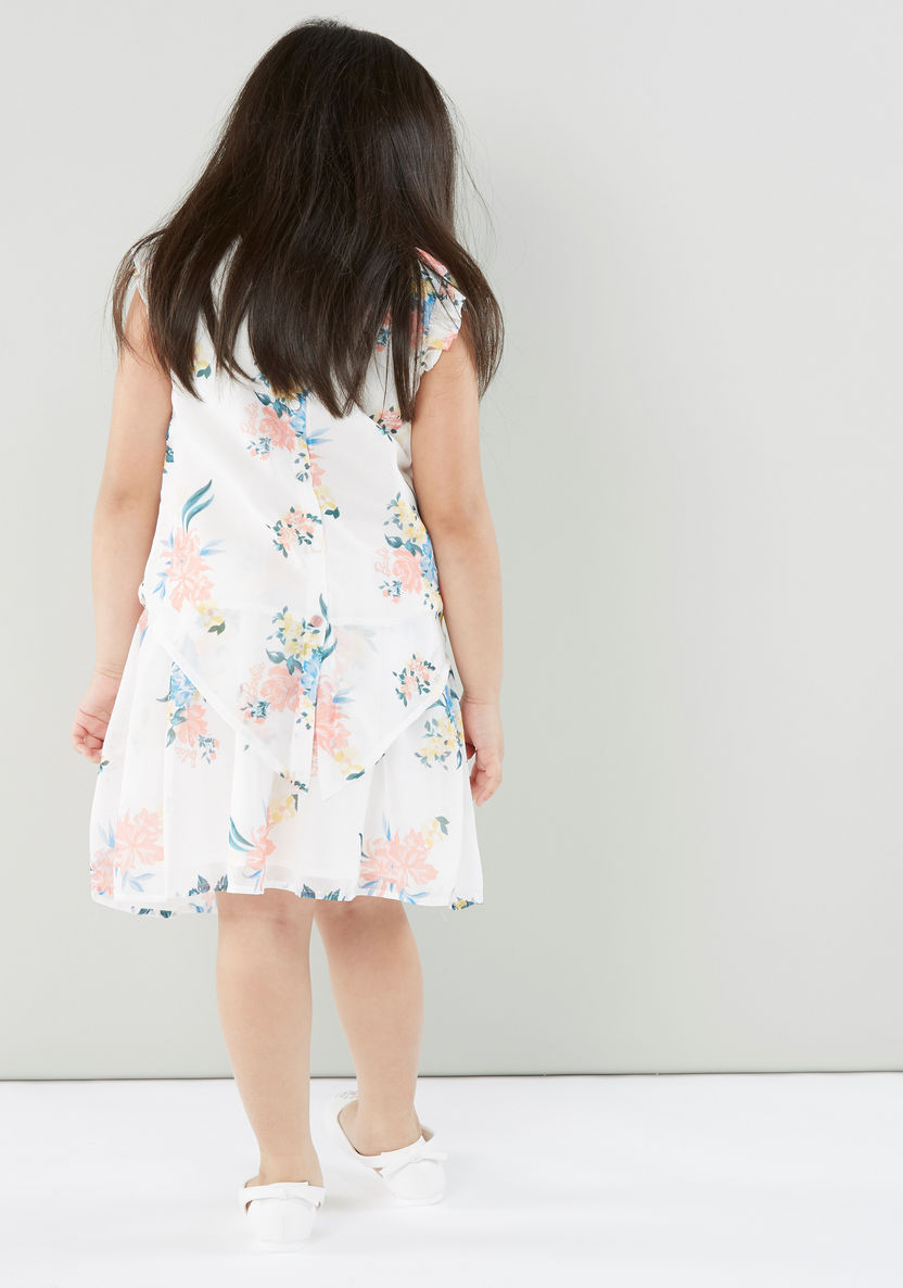 Mattel All Over Floral Print Chiffon Skirt-Skirts-image-3