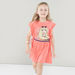 Barbie Printed Mock Layer Dress with Ruffle Detail and Tie Ups-Dresses%2C Gowns and Frocks-thumbnail-1