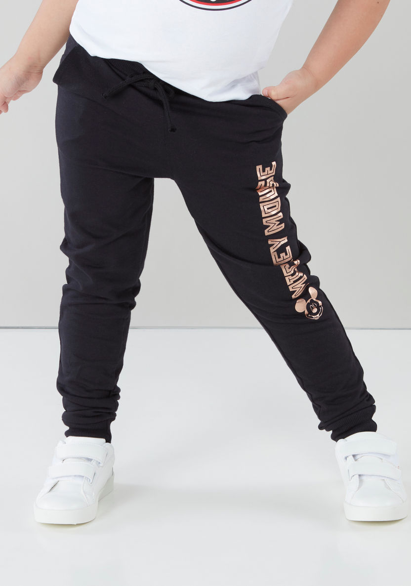 Mickey Mouse Printed Joggers with Drawstrings-Joggers-image-2