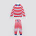 Juniors Striped T-shirt with Jog Pants-Clothes Sets-thumbnail-0