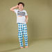 Juniors Printed T-shirt and Chequered Pyjama Set-Nightwear-thumbnail-1