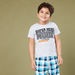 Juniors Printed T-shirt and Chequered Pyjama Set-Nightwear-thumbnail-2