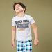 Juniors Printed T-shirt and Chequered Pyjama Set-Nightwear-thumbnail-3
