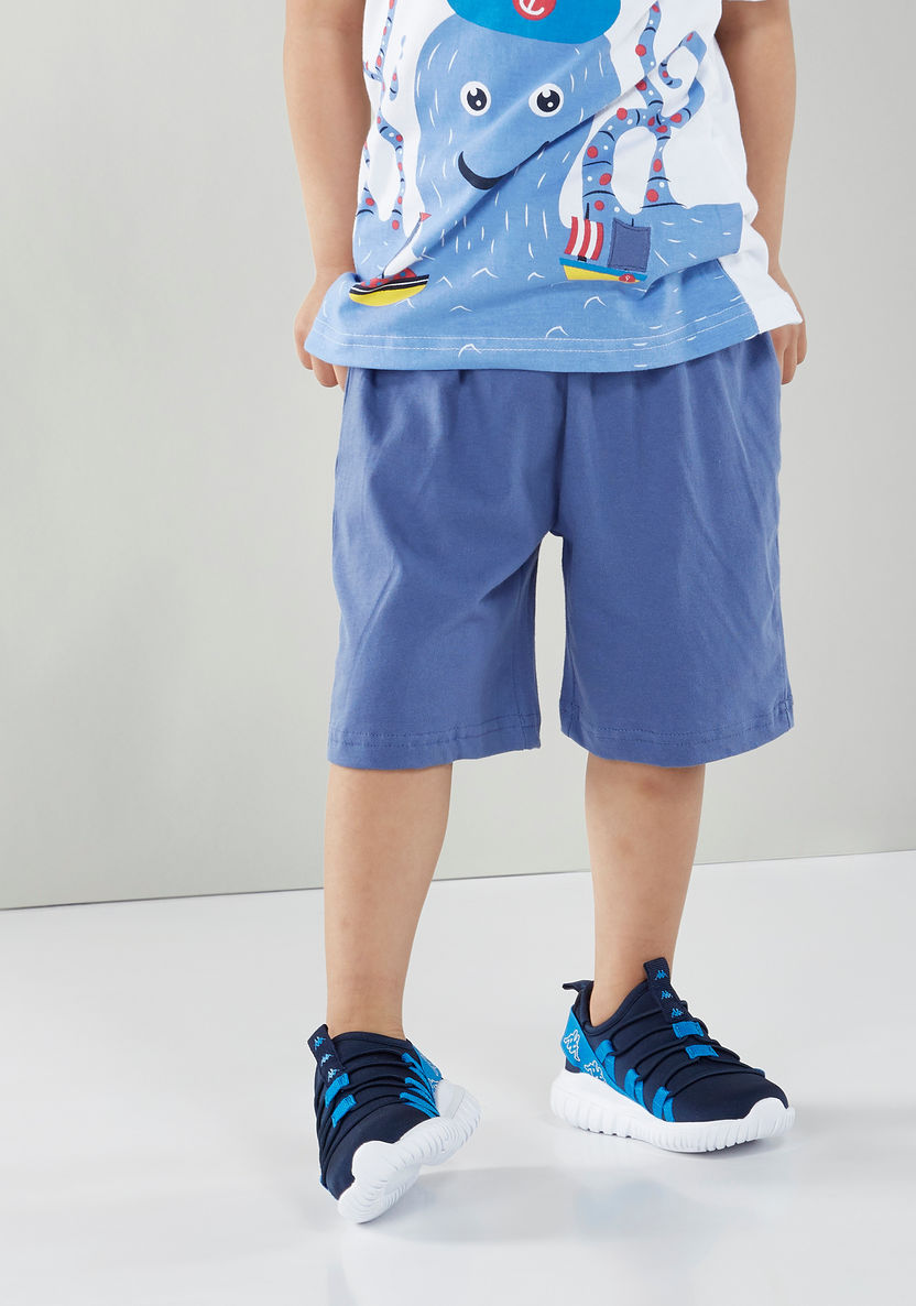 Juniors Printed T-shirt with Shorts-Clothes Sets-image-3