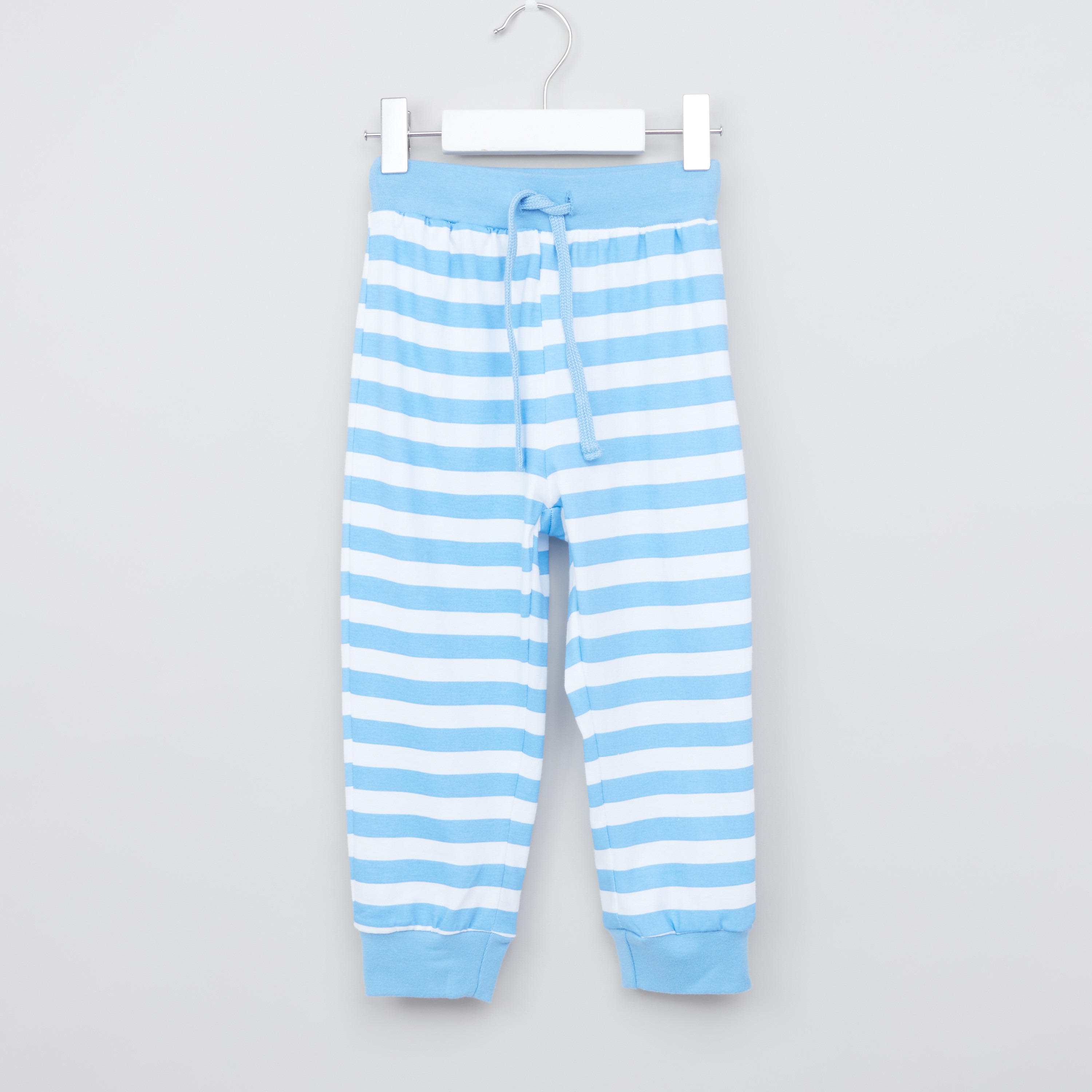 تيشيرت بياقة مستديرة وأكمام مغايرة مع بنطال بيجاما خطط من جونيورز-boys-clothing-nightwear-image-4