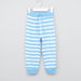 Juniors Round Neck T-shirt with Raglan Sleeves and Striped Pyjamas Set-Nightwear-thumbnail-3