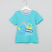 Juniors I am 3 Printed Short Sleeves T-shirt with Melange Cuff Pants-Nightwear-thumbnail-1