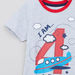 Juniors I Am 4 Printed Short Sleeves T-shirt with Melange Cuff Pants-Nightwear-thumbnail-2
