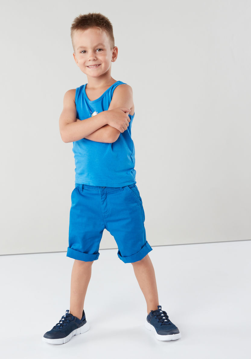 Juniors Printed Sleeveless Vest with Round Neck - Set of 3-Vests-image-4