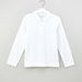 Juniors Polo Neck T-shirt with Long Sleeves-T Shirts-thumbnail-0