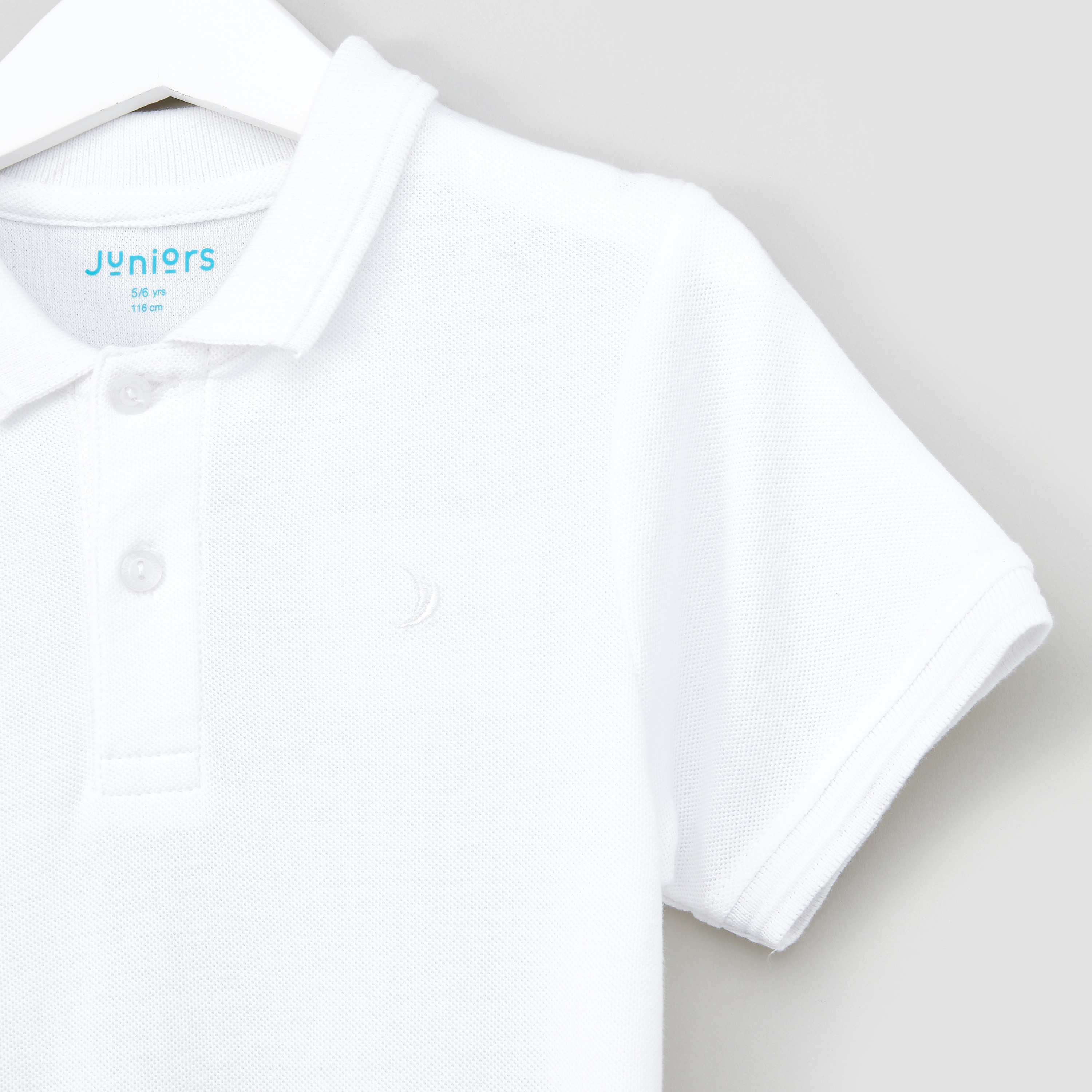 تيشيرت سادة بياقة بولو وأكمام قصيرة من جونيورز-boys-clothing-schoolwear-tshirtsandpolos-image-2