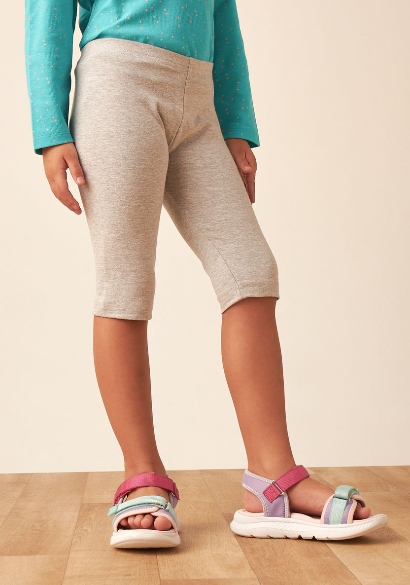 Juniors Solid Knee Length Shorts with Elasticised Waistband-Shorts-image-0