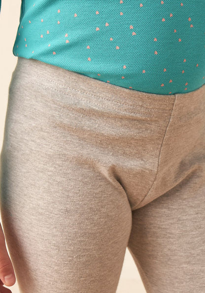 Juniors Solid Knee Length Shorts with Elasticised Waistband-Shorts-image-2