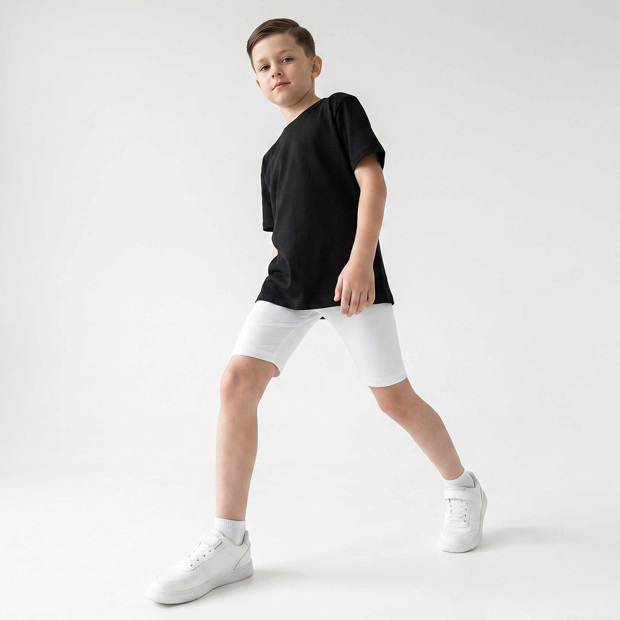 Juniors Solid Knee Length Cotton Shorts-girls-clothing-bottoms-shorts-image-5
