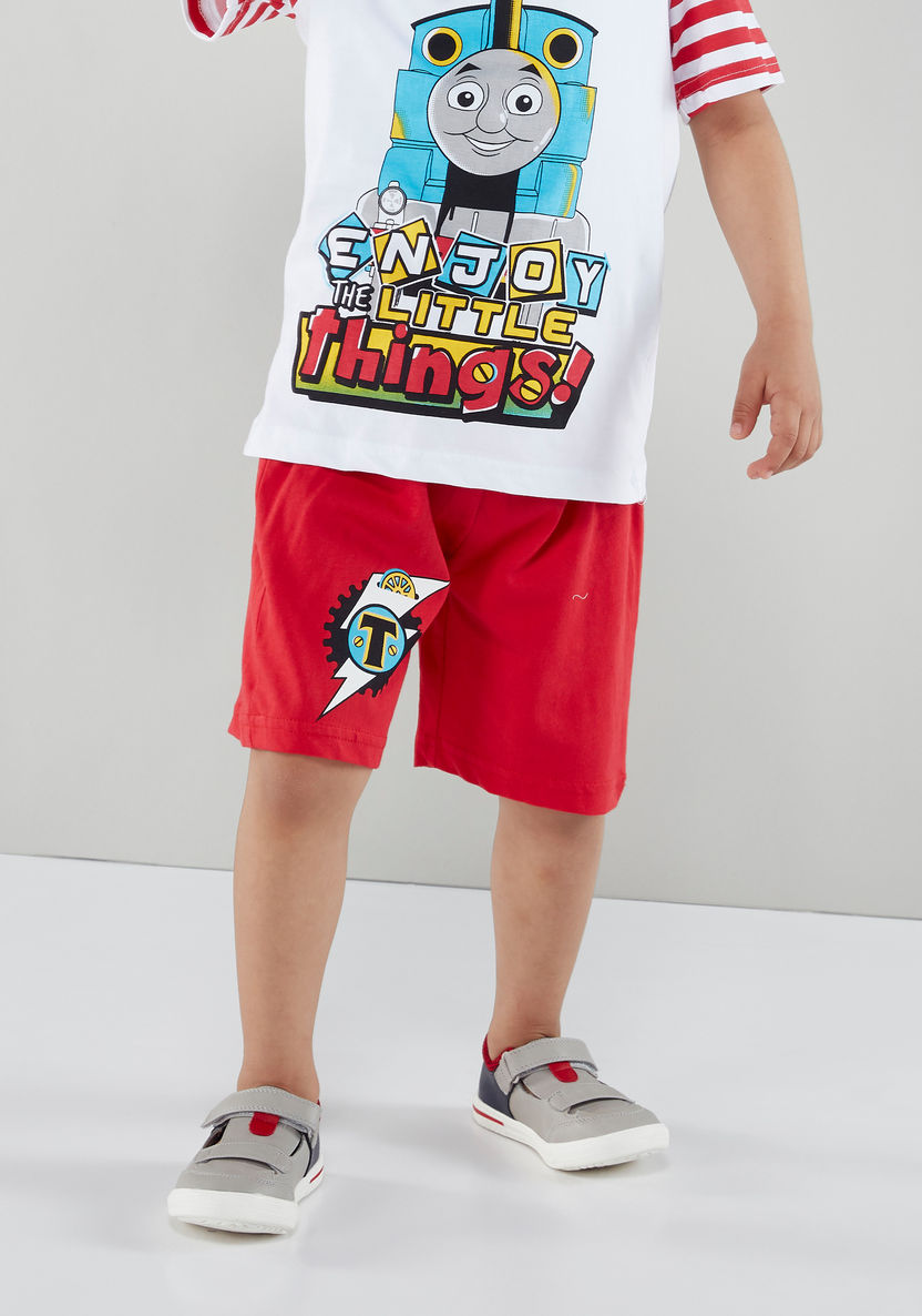 Thomas Printed T-shirt with Shorts-Nightwear-image-3
