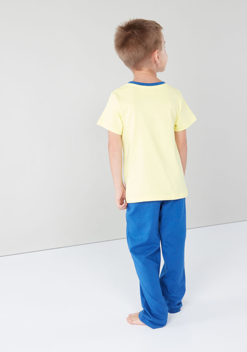 Thomas & Friends Printed T-shirt and Pyjama Set-Nightwear-image-2