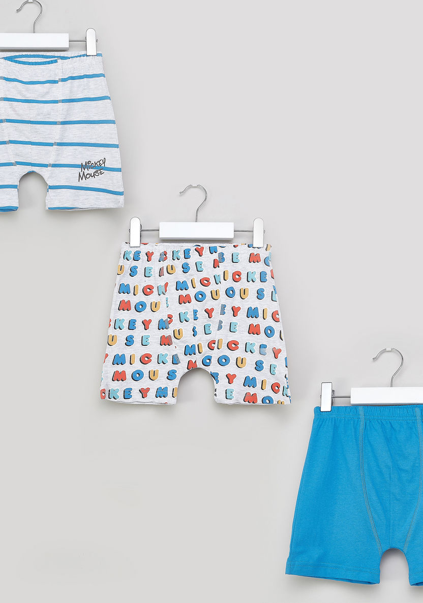 Mickey Mouse Printed Boxers - Set of 3-Boxers and Briefs-image-0