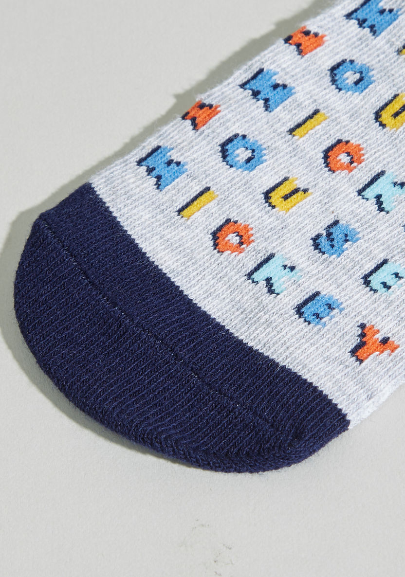 Mickey Mouse Printed Trainer Liner Socks - Set of 3-Socks-image-2