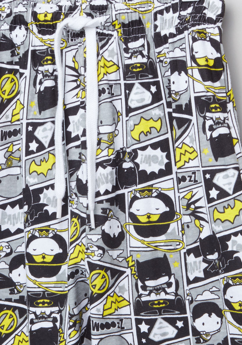 Batman Printed Long Sleeves T-shirt and Pyjama Set-Clothes Sets-image-4