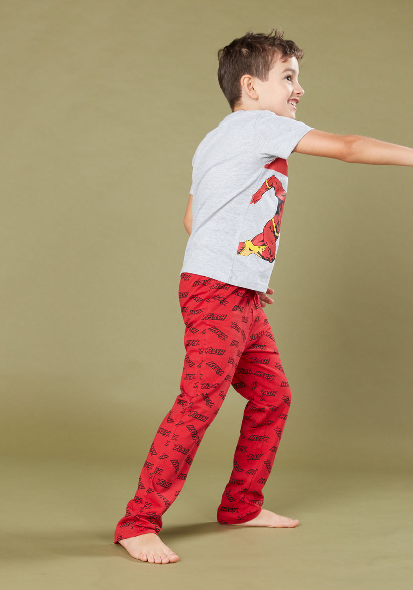 The Flash Printed T-shirt and Pyjama Set-Nightwear-image-2