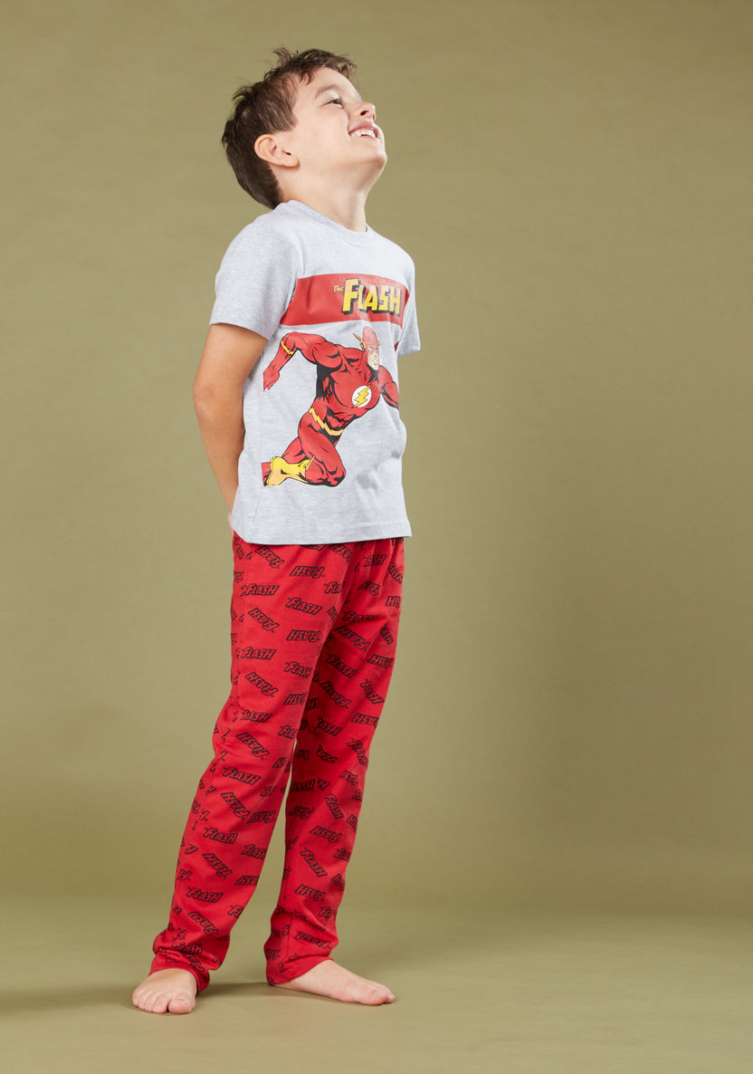 The Flash Printed T-shirt and Pyjama Set-Nightwear-image-3